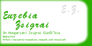 euzebia zsigrai business card
